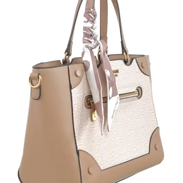 Structured Everyday Tote with Scarf
