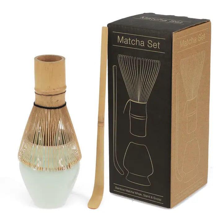 Handmade Matcha Whisk and Stand Set