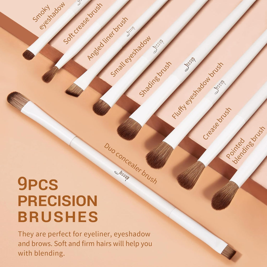 Jessup Pinselset Makeup Pinsel Make up Pinsel Set 14 Stück Schminkpinsel Kosmetikpinsel Gesichtspinsel Augenpinsel Lidschattenpinsel Puderpinsel Foundation Highlight Concealer Pinsel T329