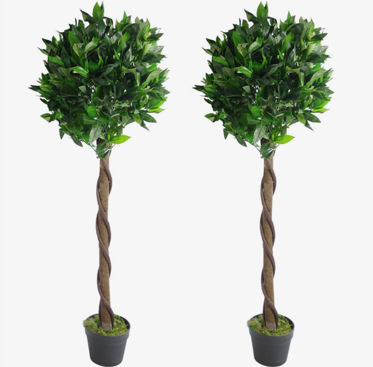 Artificial indoor outdoor tree set of two