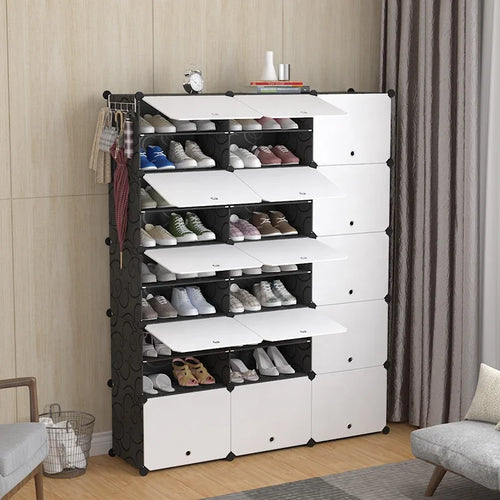 15 Door Household Big Size Shoe Cabinet Home Furniture Plastic Shoe Rack