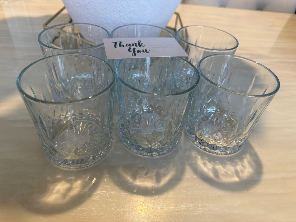 Set of 6 Glen 33cl glass cups