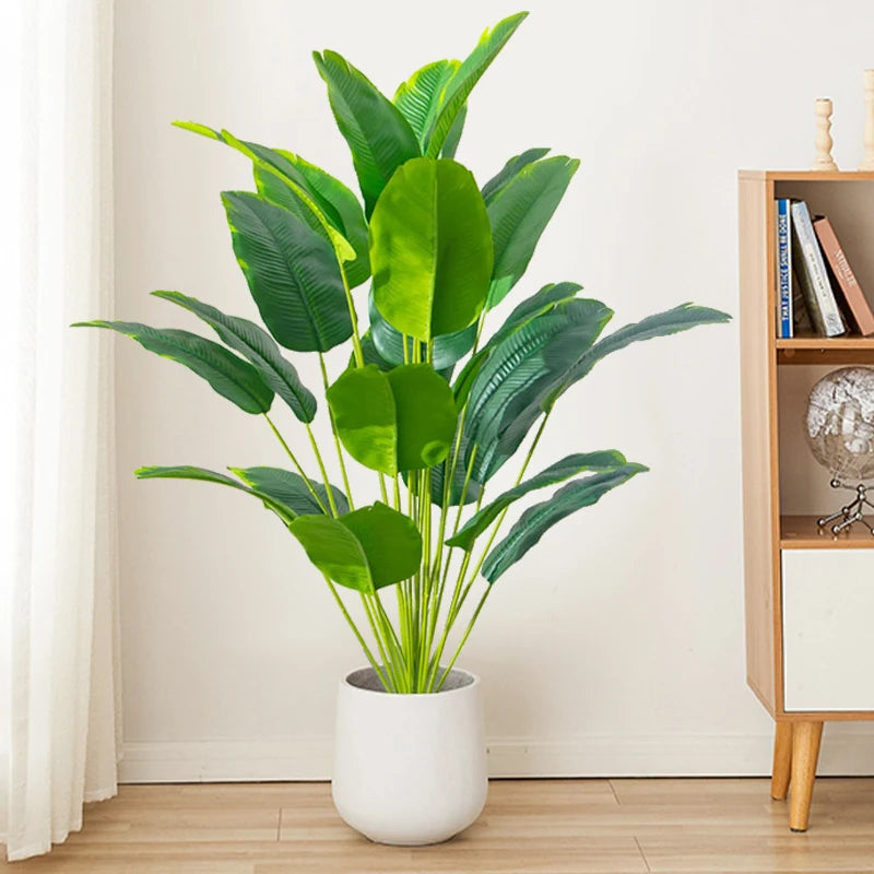 1pc Artificial Plants Large Tropical Palm Tree Fake Banana Plants Leaves Real Touch Plastic Monstera for Home Garden Party Decor