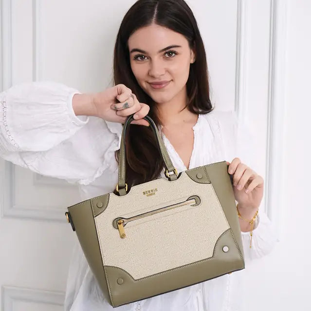 Structured Everyday Tote with Scarf