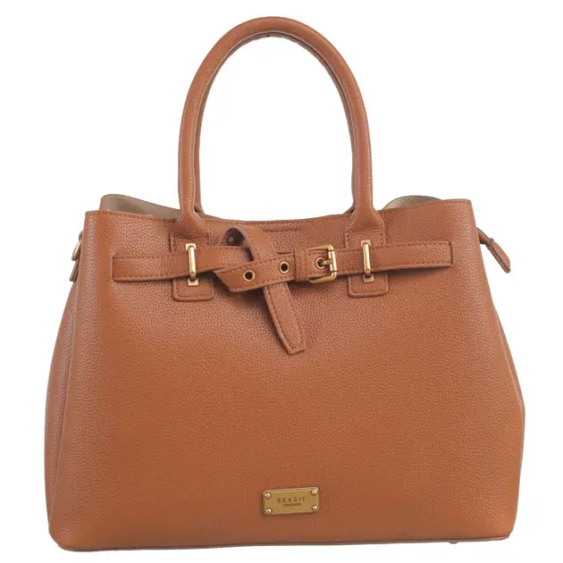 Pebbled Belted Tote