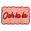 Ooh La La Slogan Scallop Bath Mat Non Slip - Scalloped Rug