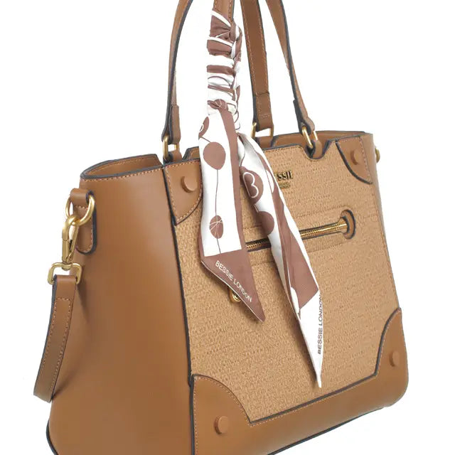 Structured Everyday Tote with Scarf